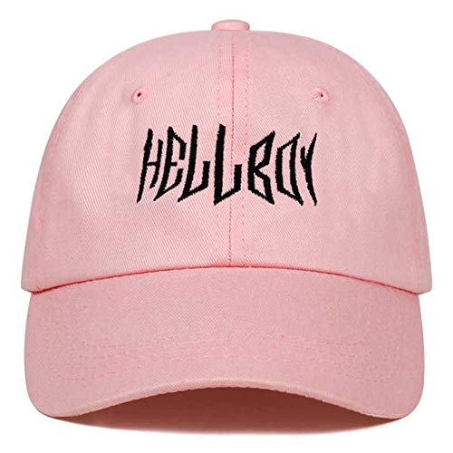 Kuletieas Cap Hellboy Stickerei Baseballmütze Männer Frauen Sommer Verstellbare Baumwollhüte Mode Hip Hop Snapback Mütze Paar Mützen Pink von Kuletieas