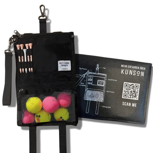 Wasserfestes All-In-One Golf Pouch Für Golfbälle, Entfernungsmesser Und Golftees + Perfektes Golfer Geschenk von Kunson Golf