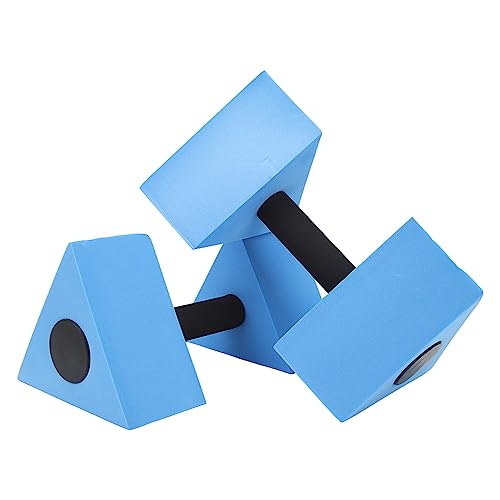 Kuuleyn 1 Pair Water Floating Dumbbell Aquatic Exercise Equipment, Triangle Chidren Swimming Teaching Aids For Kids Swimming For Water Aerobics For Water (Blue) von Kuuleyn