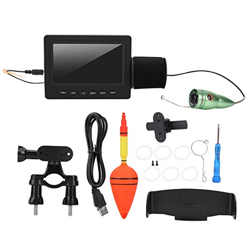 Kuuleyn Fischfinder-Kamera, Fischfinder-Kit, 4,3" HD Bunte Unterwasser-Visual-Fischfinder-Videokamera-Angel-Kit (F008G-15M-IR) mit Sonnenblende von Kuuleyn