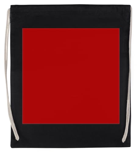 Lebendiger Roter Platz Unisex-Sporttasche, Schwarz, Umweltfreundlicher Sack von Kwantees