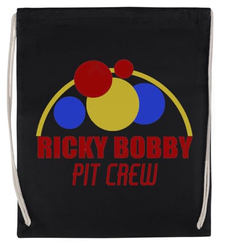 Ricky Bobby Pit Crew Unisex-Sporttasche, Schwarz, Umweltfreundlicher Sack von Kwantees