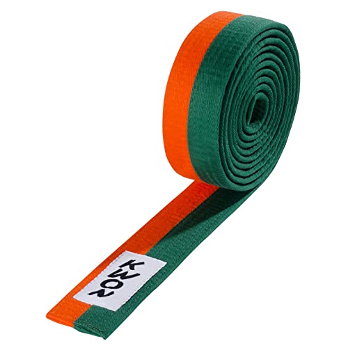 Budo-Gürtel 2-farbig (orange/grün, 260) von Kwon