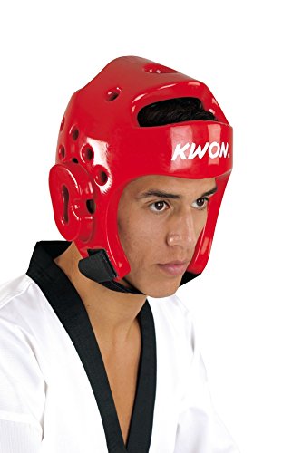 KWON® Taekwondo Kopfschutz 40061 PU CE rot WTF Kopfschützer - M von Kwon