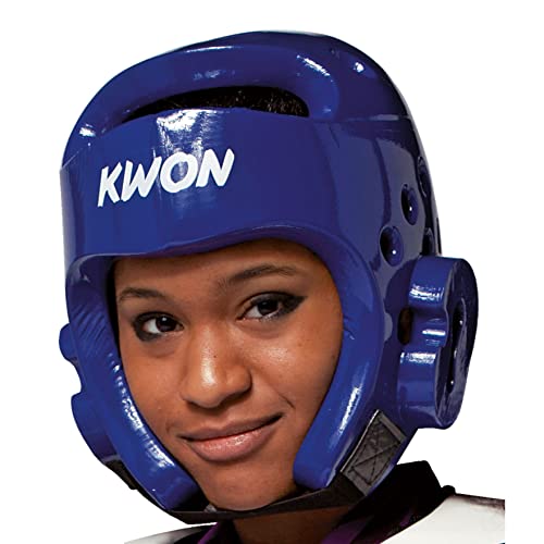 KWON® Taekwondo Kopfschutz 40062 PU CE blau WTF Kopfschützer von Kwon