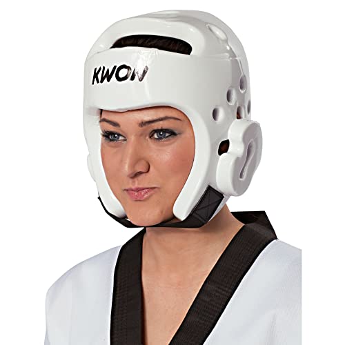 KWON® Taekwondo Kopfschutz 40063 PU CE Weiß WTF Kopfschützer - XS von Kwon
