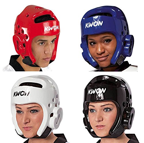 KWON® Taekwondo Kopfschutz 40064 PU CE Schwarz WTF Kopfschützer - XS von Kwon