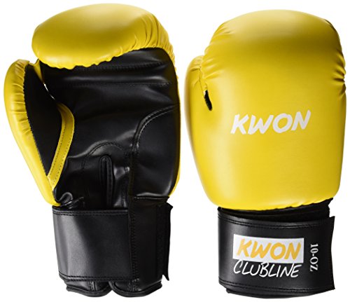 KWON Boxhandschuh Clubline Pointer, gelb/schwarz, 10 oz, 554005610 von KWON