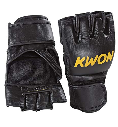KWON MMA Handschuhe Leder Rindsleder schwarz von Kwon