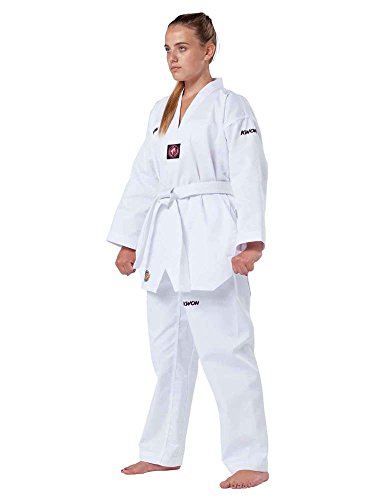 KWON Taekwondo-Anzug Victory, weißes Revers 130 von Kwon