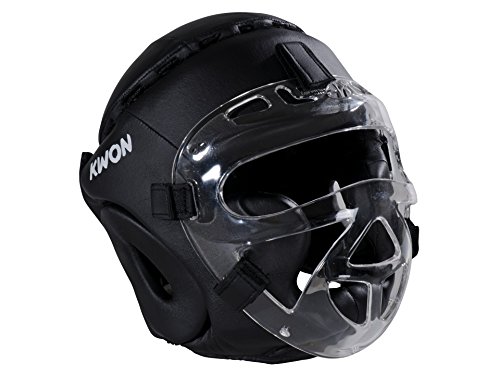 Kwon® Kopfschutz Fight XL CE Helm mit + Gesichtsmaske Visier Boxen Krav MAGA Kopfschützer von Kwon