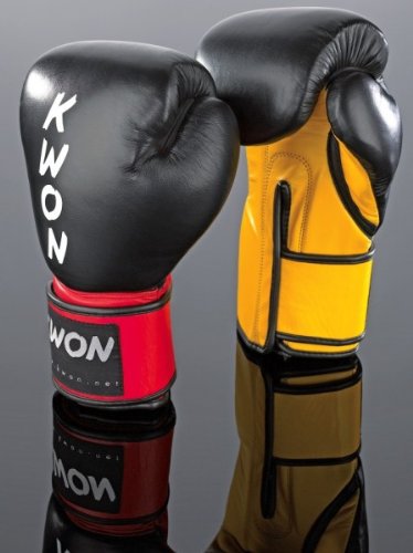 Kwon Boxhandschuhe KO Champ Gr. 12 oz schwarz/gelb von Kwon