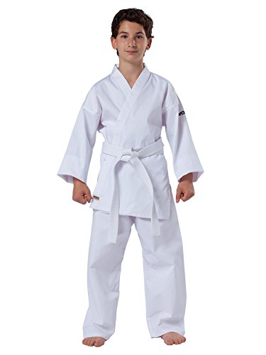 Kwon Unisex Kinder Kampfsportanzug Karate Basic Anzug, Weiß, 100 EU von Kwon