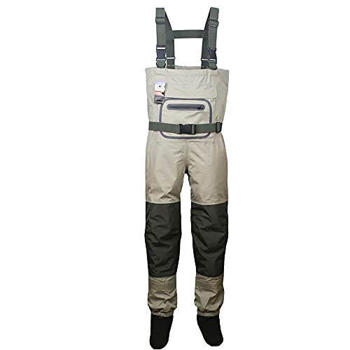 Kylebooker Angler Watvögel Angelhose Wathose Herren Anglerhose Atmungsaktiv Fliegenfischen Angelbekleidung Erschwingliche Brust Wathosen von Kylebooker