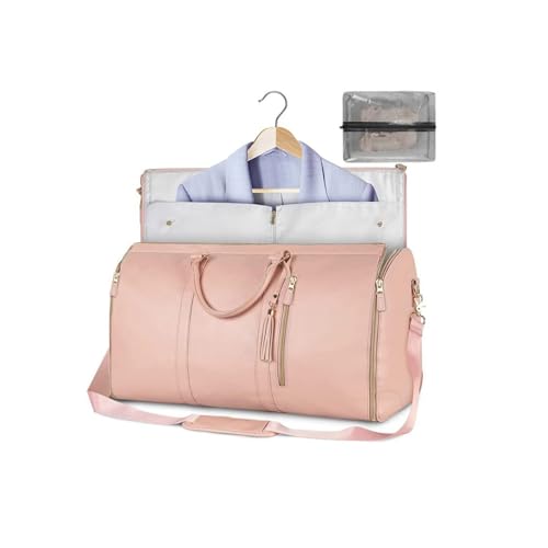 Tragbare Reisetasche, faltbare Reisetasche, hängende Seesack für Anzug, Workout-Reisetasche, Turnbeutel für Damen und Herren, rose von KyneLit
