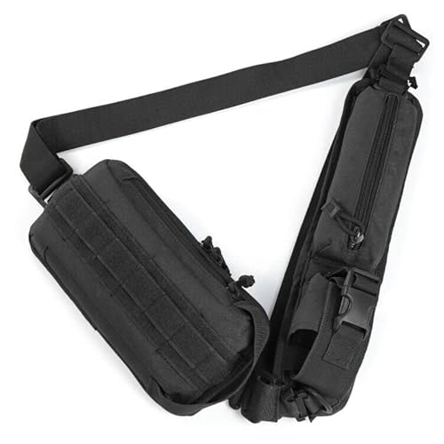 Kyrio Brusttasche Schultertasche Mehrzweck-Kombination Modular-Tasche Sport Freizeit Hüfttasche, Schwarz , Kompakte Tasche von Kyrio