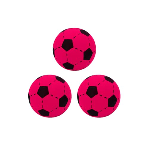 Softball 20 cm Schaumstoffball Kinder Fußball weicher Ball Indoor & Outdoor (Einzeln) (3 Bälle, Fuchsia) von Kyto