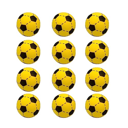 Softball 20 cm Schaumstoffball Kinder Fußball weicher Ball Indoor & Outdoor (Einzeln) (12 Bälle, gelb) von Kyto