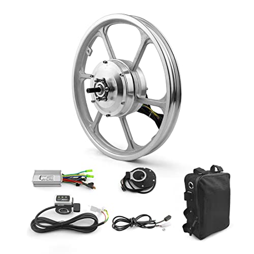 L-faster 16 Zoll 350W bürstenloses Getriebemotor Mag Rad mit PAS Beschleuniger für Front Nabenantrieb Roller Kleines Fahrrad Daumen Drossel (48V350W) von L-faster