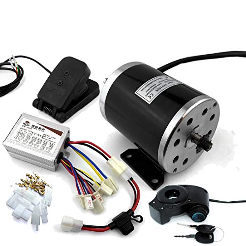 L-faster 24V36V48V 500W Electric High Speed Engine MY1020 Brushed Motor with Foot Electric Bike Replacement Motor Use 25H Or T8F Chain (36V Pedal kit) von L-faster