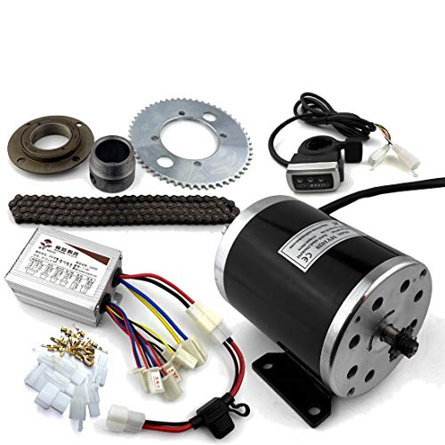 L-faster 500W Electric Motorcycle Motor Kit Use 25H Chain Drive High Speed Electric Scooter Replacement Electric Karting Conversion kit (36V Thumb kit) von L-faster