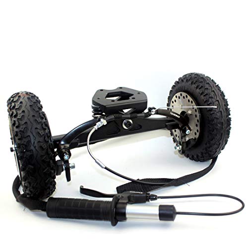 L-faster Mountainboarding Skateboard Trucks Offroad Boarding Truck Mit Bremse All Terrain Skateboard Longboard Bremssystem(Brake Truck only) von L-faster