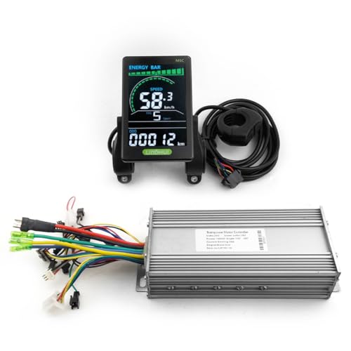 Tachometer für Elektrofahrrad, 1000 W, mit bürstenloser Steuerung, E-Bike, LCD-Display mit 3,5 Zoll (8,9 cm), Geschwindigkeitscomputer (48 V, 1000 W) von L-faster