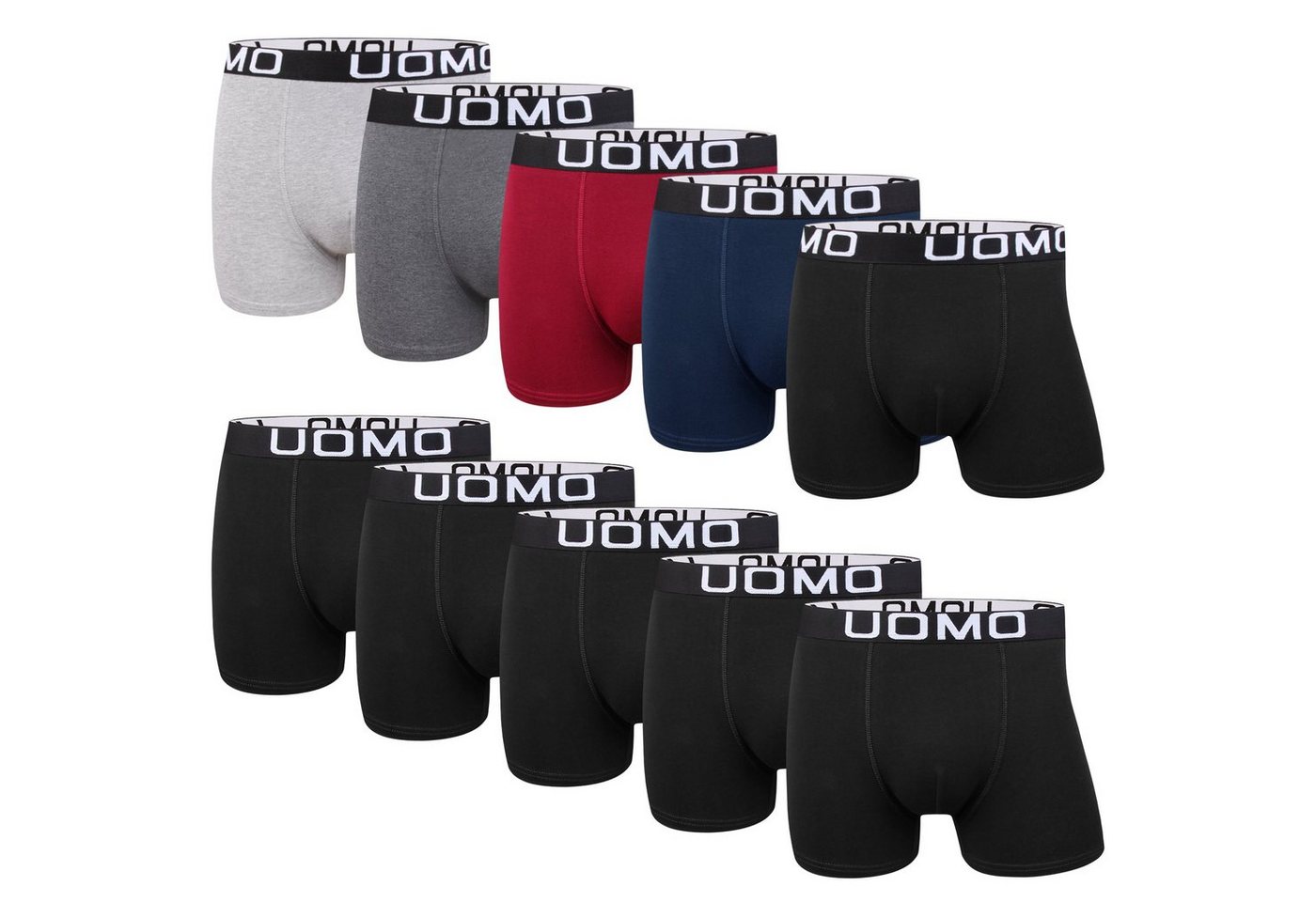L&K Boxershorts 1116 (10er-Pack) Herren Boxershorts aus Baumwolle verschienden Farben von L&K