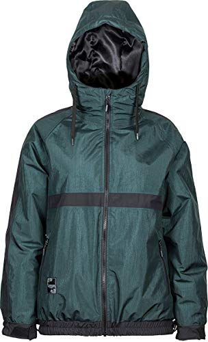 L1 Damen Ski- Snowboardjacke Lovecat WJKT´21 Atmungsaktiv Wasserabweisend Outdoor Jacke, Emerald-Black, XS von L1
