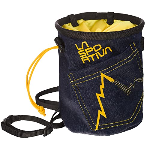 LA SPORTIVA Jeans Chalk Bag Blau - Praktischer stylischer Magnesiumbeutel, Größe One Size - Farbe Jeans von LA SPORTIVA