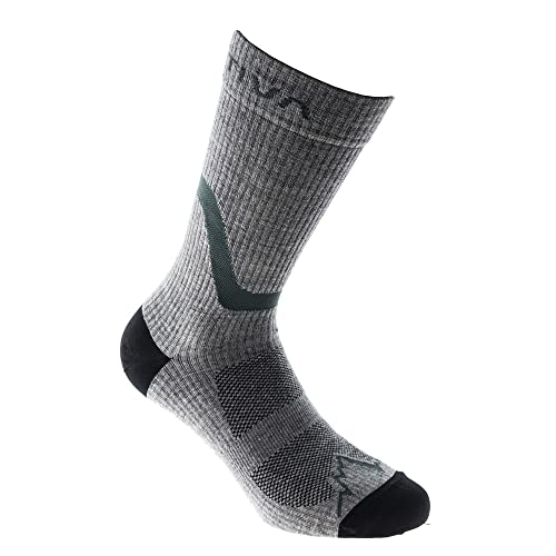 LA SPORTIVA Hiking Socks Grau - Merino Langlebige komfortable Wandersocken, Größe S - Farbe Carbon - Kiwi von LA SPORTIVA