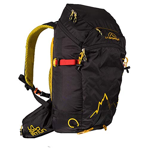 La Sportiva Moonlite Backpack Gelb - Robuster vielseitiger Skitourenrucksack, 30l, Größe 30l - Farbe Black - Yellow von LA SPORTIVA