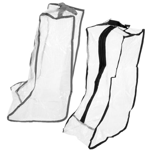 LABRIMP 2 Stück Transparente Stiefel Organizer mit Reißverschluss Wiederverwendbare Aufbewahrungstaschen für Hohe Stiefel Staubdicht für Reisen und Zuhause Ergonomisches Design zur von LABRIMP