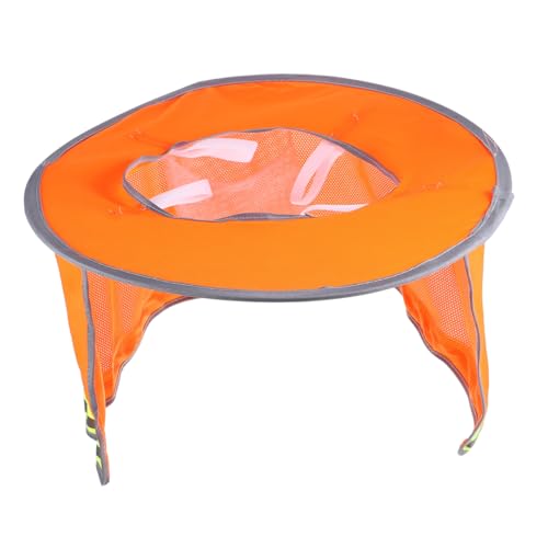 LABRIMP Sonnenschutz Baustelle Hard Hat Sun Shade Reflektierender Schutzhelm Breiter Krempe Sicherheitshelm Nackenschutz Baustellenarbeit Outdoor Bauhelm Zubehör von LABRIMP