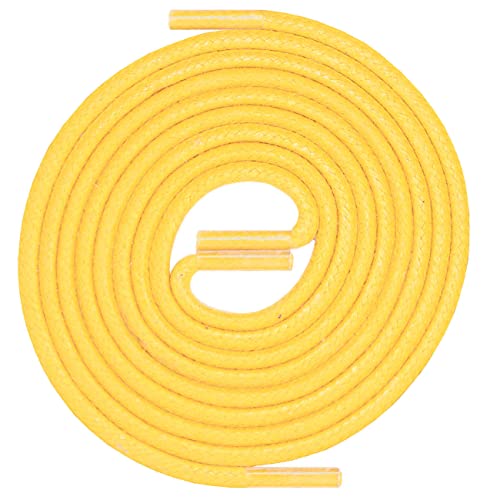 LACCICO Schnürsenkel | Rund Robust Gewachst | Durchmesser 2,5 mm Farbe:Gelb Länge:120 cm von LACCICO Finest Waxed Laces