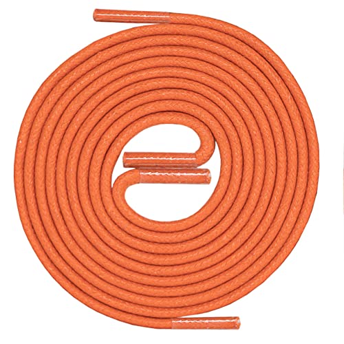 LACCICO Schnürsenkel | Rund Robust Gewachst | Durchmesser 2,5 mm Farbe:Orange Länge:120 cm von LACCICO Finest Waxed Laces