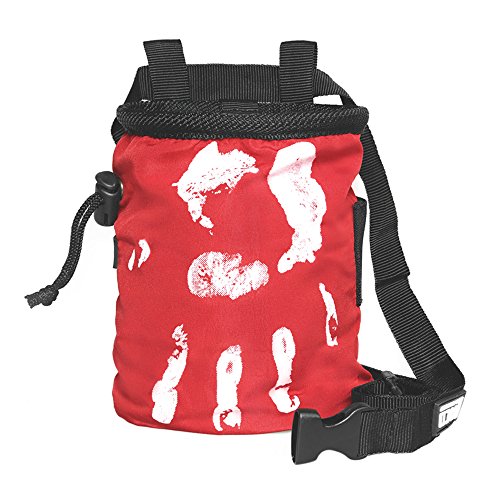 LACD Chalk Bag Farbe rot: Magnesium Tasche für klettern & bouldern, Frauen & Männer, chalkbag ist aus super strapazierbaren und stabilen Material und staubdicht || Hand of Fate von LACD