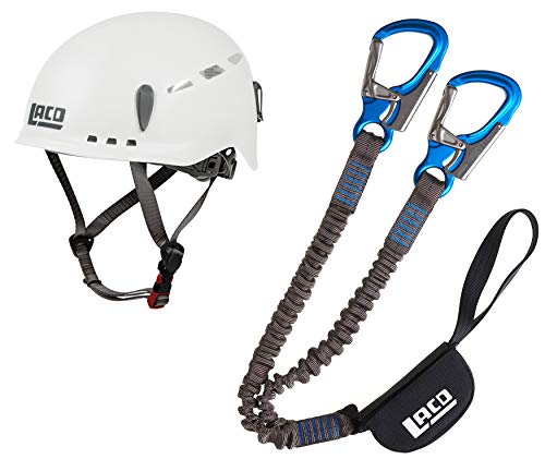 LACD Klettersteigset Pro Evo + Kletter-Helm Protector White von LACD