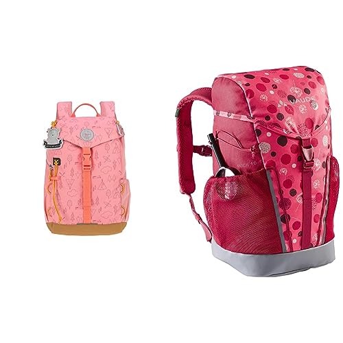 LÄSSIG Adventure Children's Hiking Rucksack & VAUDE Kinderrucksack Jungen & Mädchen Puck 10 Liter in pink von LÄSSIG