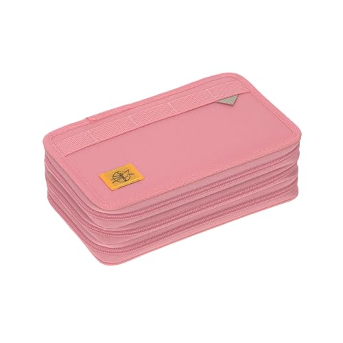 LÄSSIG Federmäppchen befüllt 20-teilig/School Triple Pencil Case Unique Pink von LÄSSIG