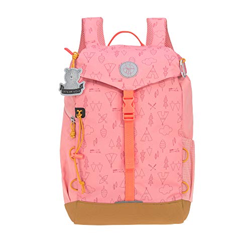 LÄSSIG Kinder Wanderrucksack Kinderrucksack mit Brustgurt gepolsterte Schultergurte wasserabweisend, 14 Liter/Big Outdoor Backpack Adventure Rosa von LÄSSIG