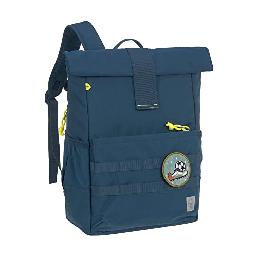 LÄSSIG Kinderrucksack mit Brustgurt Freizeitrucksack wasserabweisend, 12 Liter/Medium Rolltop Backpack navy von LÄSSIG