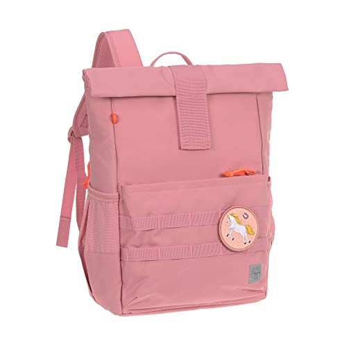 LÄSSIG Kinderrucksack mit Brustgurt Freizeitrucksack wasserabweisend, 12 Liter/Medium Rolltop Backpack pink von LÄSSIG