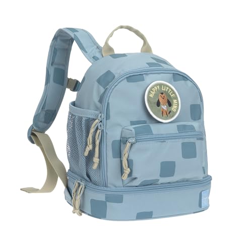 LÄSSIG Kinderrucksack mit Brustgurt Kindergartentasche Kindergartenrucksack 6,5L ab 3 Jahren/Mini Backpack Pattern Party Blue von LÄSSIG