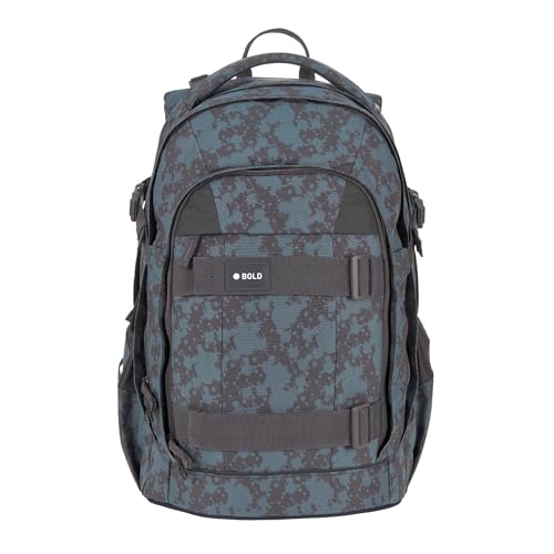 BOLD Lässig Schulrucksack mit Reflektoren und höhenverstellbarem Rückenteil/School Backpack Bold Spots blue von LÄSSIG