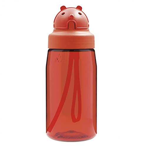 Laken OBY Kids Tritan Kinderflasche, OBY Kappe mit Strohhalm 0,45L Rot von Laken