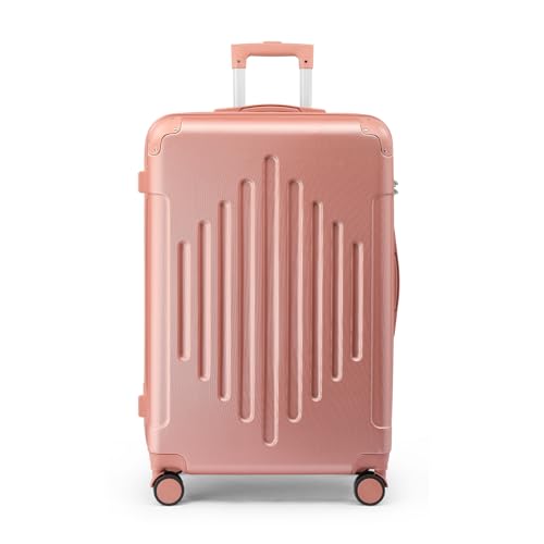 LALAHO Zwillingsrollen Reisekoffer Koffer Trolleys Hartschale M-L-XL-Set (Roségold, L, 65CM) von LALAHO