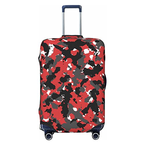 LAMAME Funny Skull Printed Suitcase Cover Elasticated Protective Cover Washable Luggage Cover, camouflage, S von LAMAME