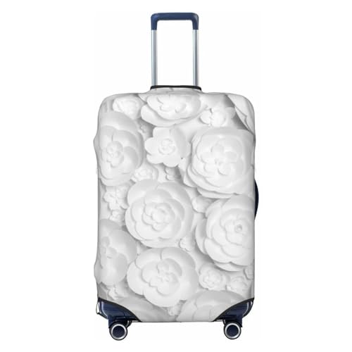 LAMAME Kofferbezug mit Sonnenblumen-Motiv, elastisch, waschbar, Gepäckabdeckung, 3D-Blume, S von LAMAME
