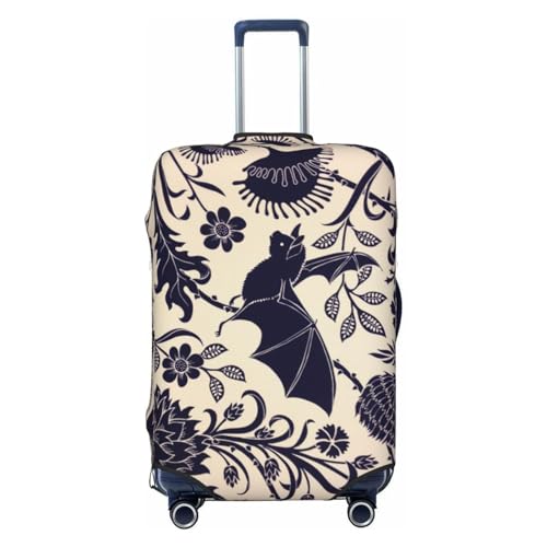 LAMAME Niedlicher Pinguin bedruckter Kofferüberzug, elastischer Schutzbezug, waschbarer Gepäckbezug, Fledermausmuster, XL von LAMAME